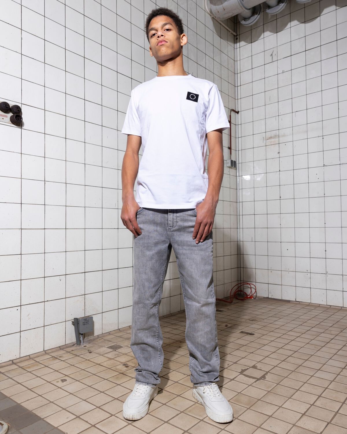 Graue RELLIX Wide jeans 2615 STRAIGHT WIDE FIT JEANS - large