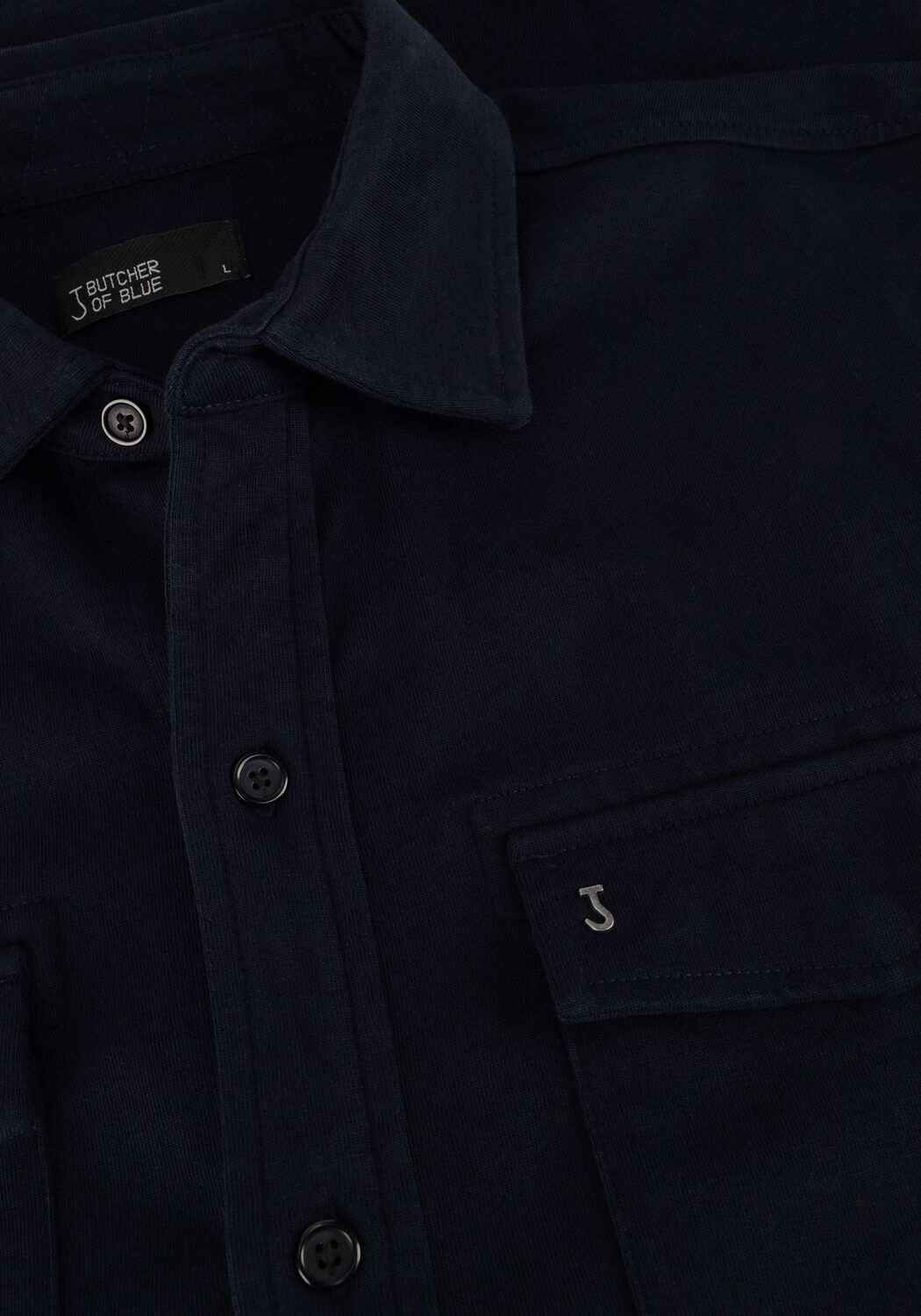Dunkelblau BUTCHER OF BLUE Overshirt FINN POCKET JERSEY SHIRT - large