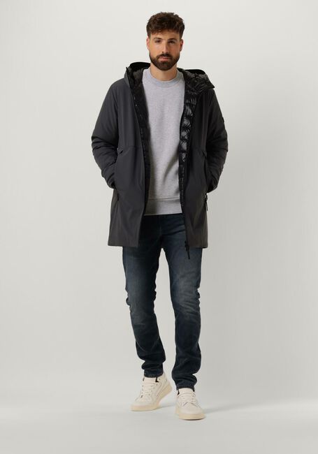 Graue LACOSTE Sweatshirt CLASSIC FIT BRUSHED FLEECE SWEATSHIRT - large
