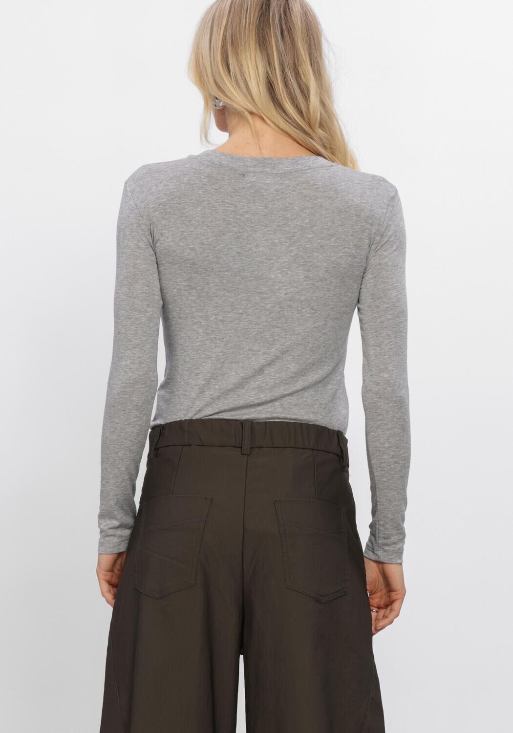 Hellgrau WITHBLACK Top WBLJOSEFINE LS TEE - large