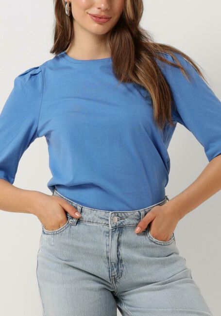 Blaue MSCH COPENHAGEN T-shirt MSCHBETTIA ORGANIC PUFF TEE - large