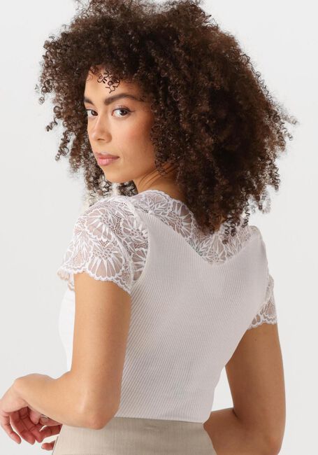 Weiße ROSEMUNDE Top BEATHA CAPSLEEVE - large