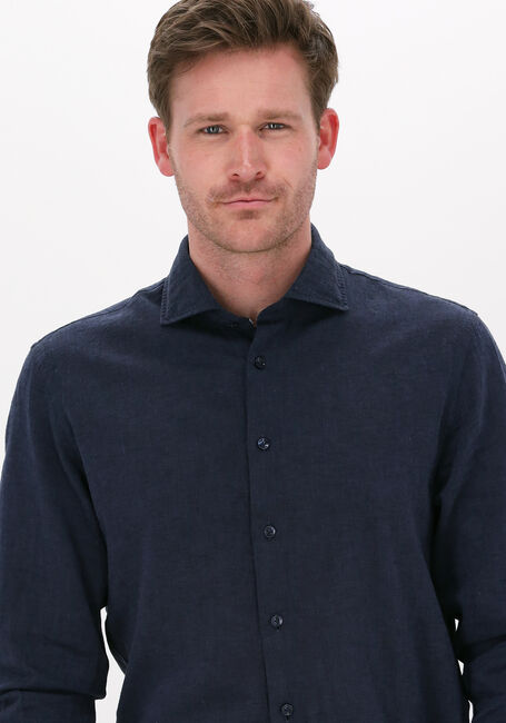 Dunkelblau PROFUOMO Casual-Oberhemd HARTGER W COTTON-LINNEN - large
