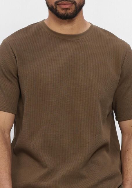 Braune ANERKJENDT T-shirt AKKIKI S/S WAFFLE TEE - large