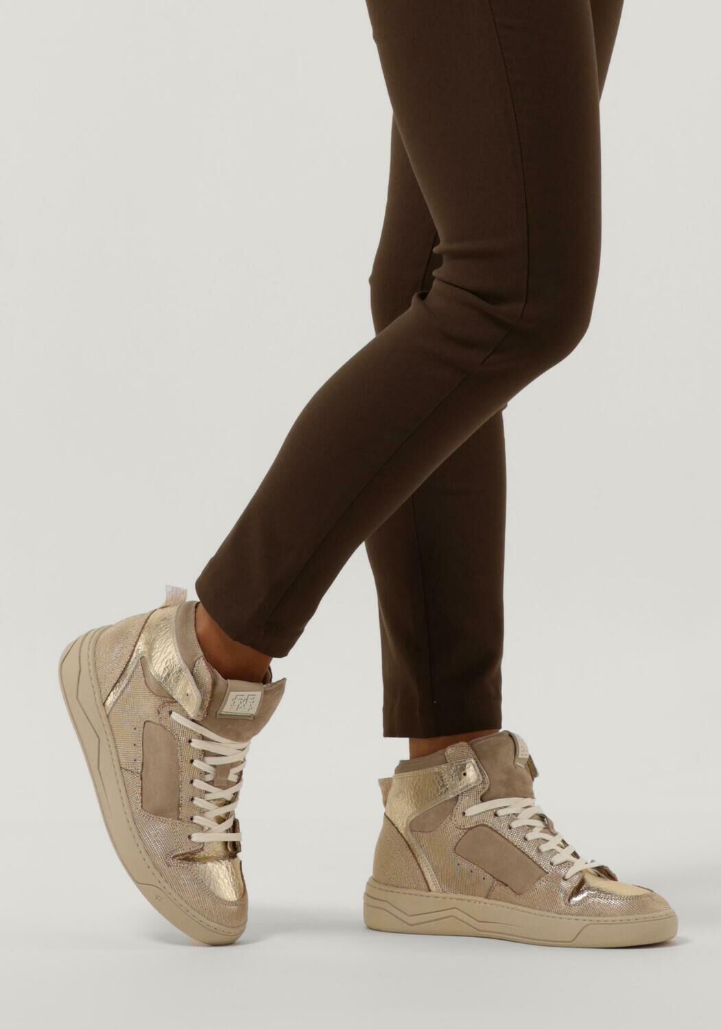 Goldfarbene FLORIS VAN BOMMEL Sneaker High SFW-10077 - large