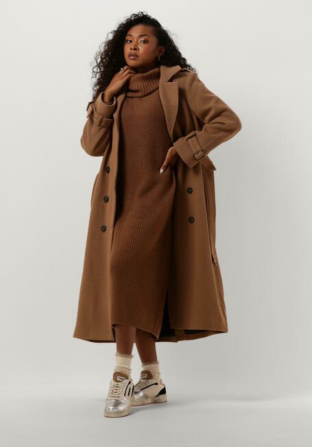 Braune SELECTED WOMEN Trenchcoats SLFHENRIKA WOOL TRENCH COAT - large