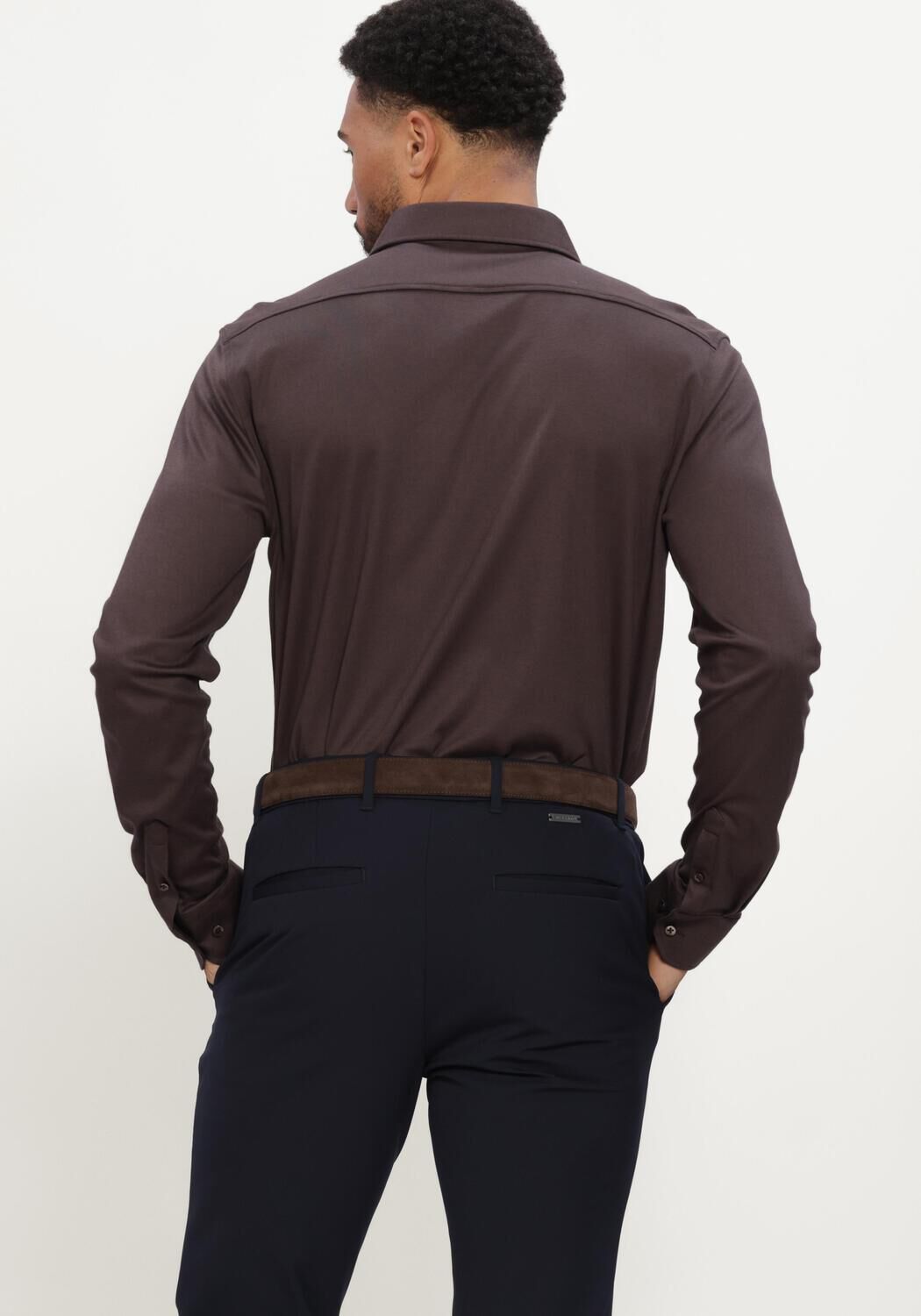 Braune DESOTO LUXURY Casual-Oberhemd LUXURY HAI 1/1 - large