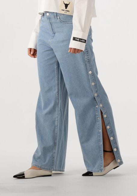 Hellblau ALIX THE LABEL Straight leg jeans LADIES WOVEN CHAMBRAY DENIM PANTS - large