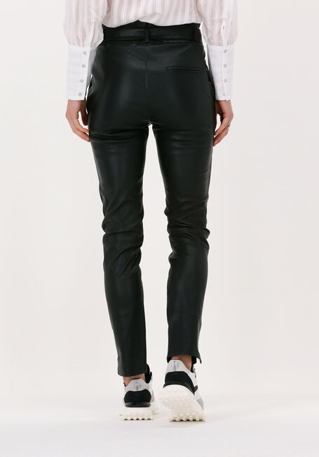 Schwarze EST'SEVEN Hose EST'PAPER BAG STRETCH LEATHER - large