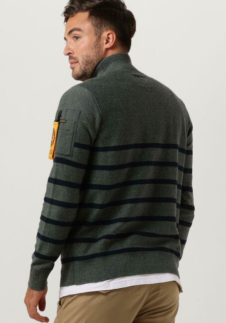 Grüne PME LEGEND Pullover HALF ZIP COLLAR COTTON RIB KNIT - large