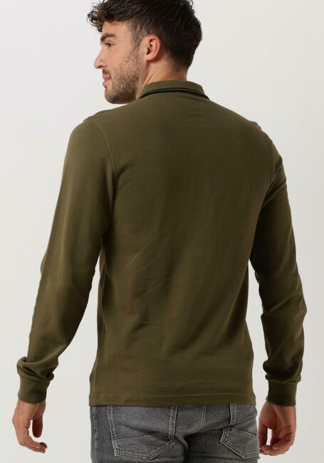Grüne FRED PERRY Polo-Shirt LS TWIN TIPPED SHIRT - large