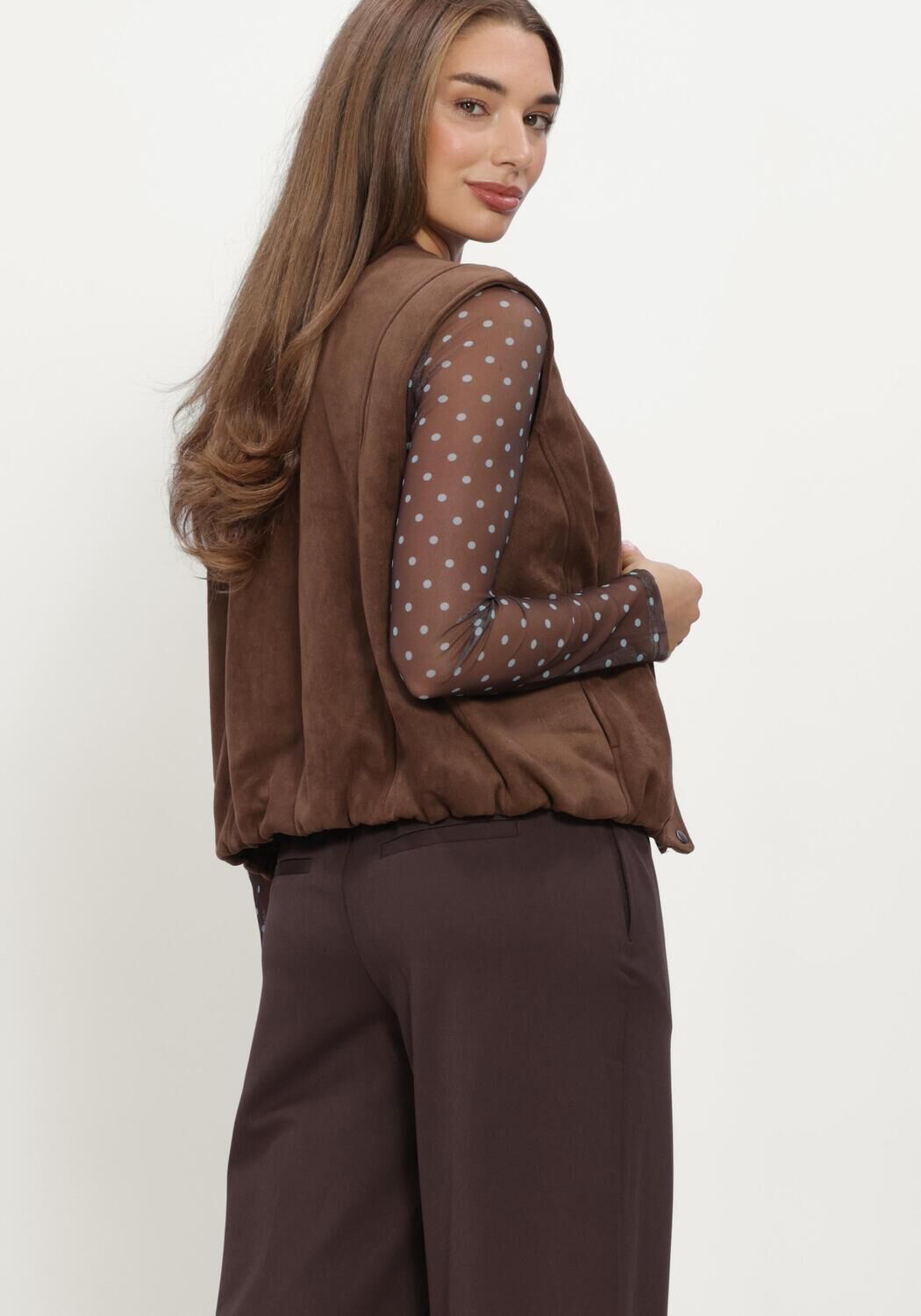 Braune OBJECT Gilet OBJDENNA S/L WAISTCOAT - large