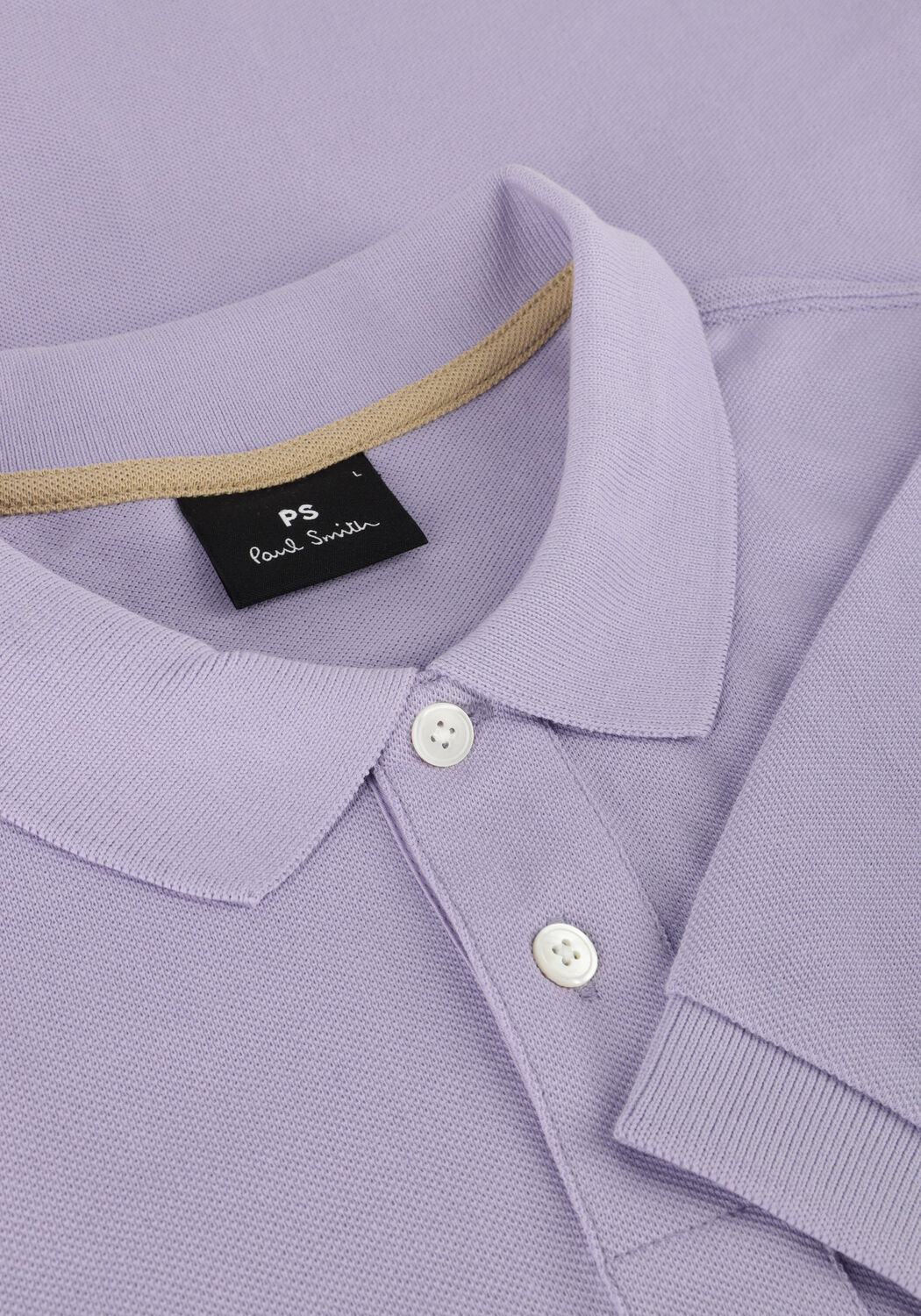 Lila PS PAUL SMITH Polo-Shirt MENS SLIM FIT SS POLO SHIRT ZEBRA - large