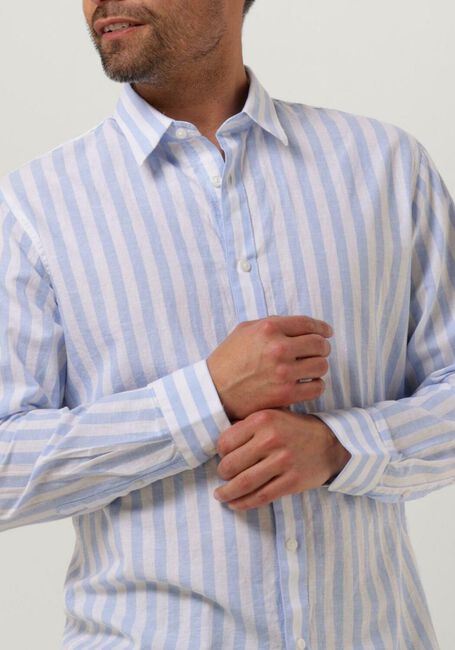 Blaue SELECTED HOMME Klassisches Oberhemd SLHSLIMNEW-LINEN SHIRTS LS CLASSIC W - large