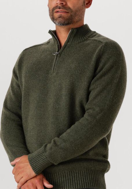Grüne BARBOUR Pullover GRANGETWON HALF ZIP KNITTED JUMPER - large