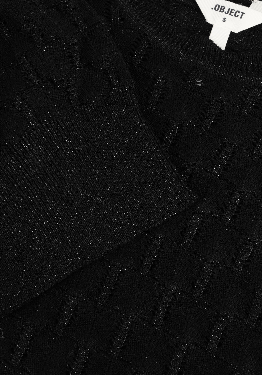 Schwarze OBJECT Top OBJSOLEJMA RE 2/4 PULLOVER - large