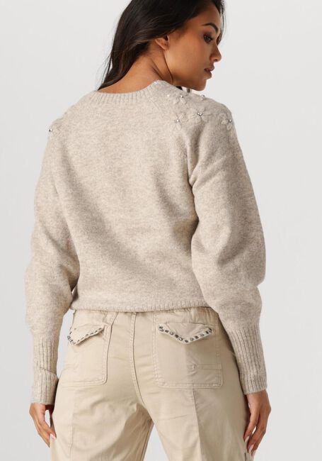 Beige SUMMUM Pullover SWEATER WOOL ELASTANE BLEND KNIT - large