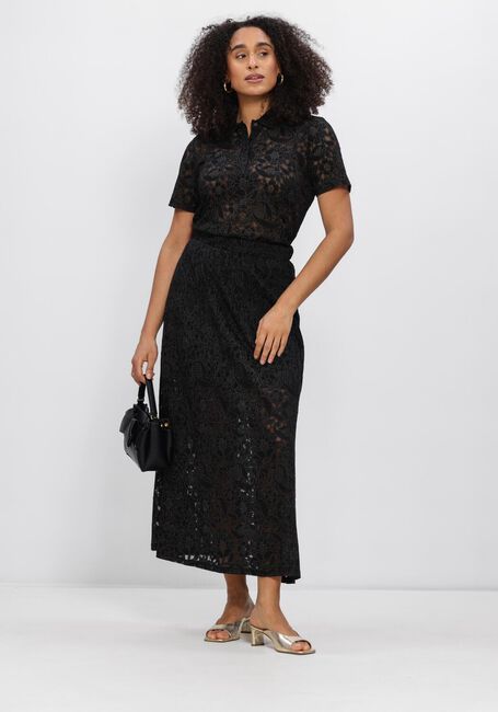 Schwarze OBJECT Top OBJBIANCA S/S LO POLO TOP - large