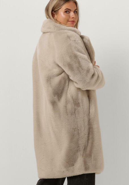 Ecru STAND STUDIO Fake-Fur-Jack CAMILLE COCOON COAT - large