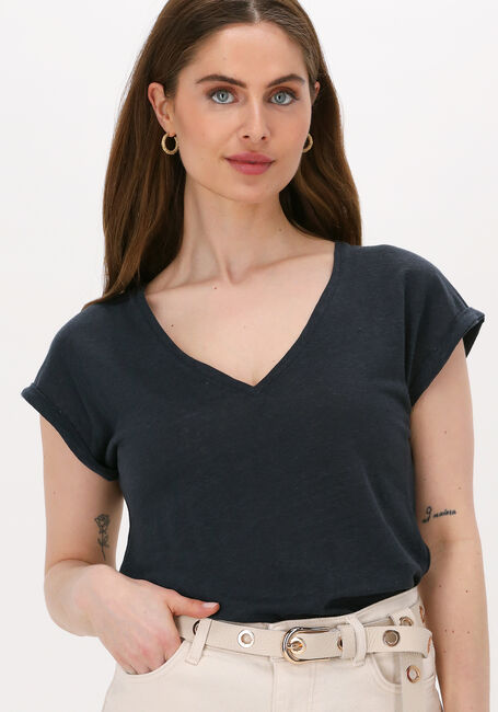 Schwarze BY-BAR T-shirt MILA LINEN TOP - large