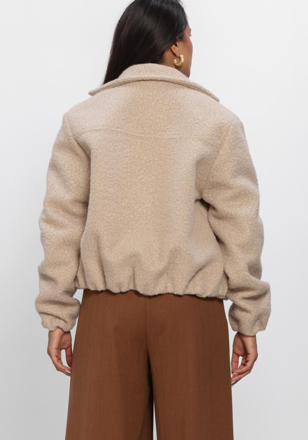 Beige NUKUS Teddy-Jacke MADELIN JACKET BOUCLE - large
