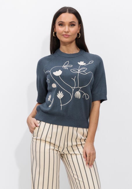 Blaue OBJECT Pullover OBJLANEY RUBIN SS PULLOVER - large