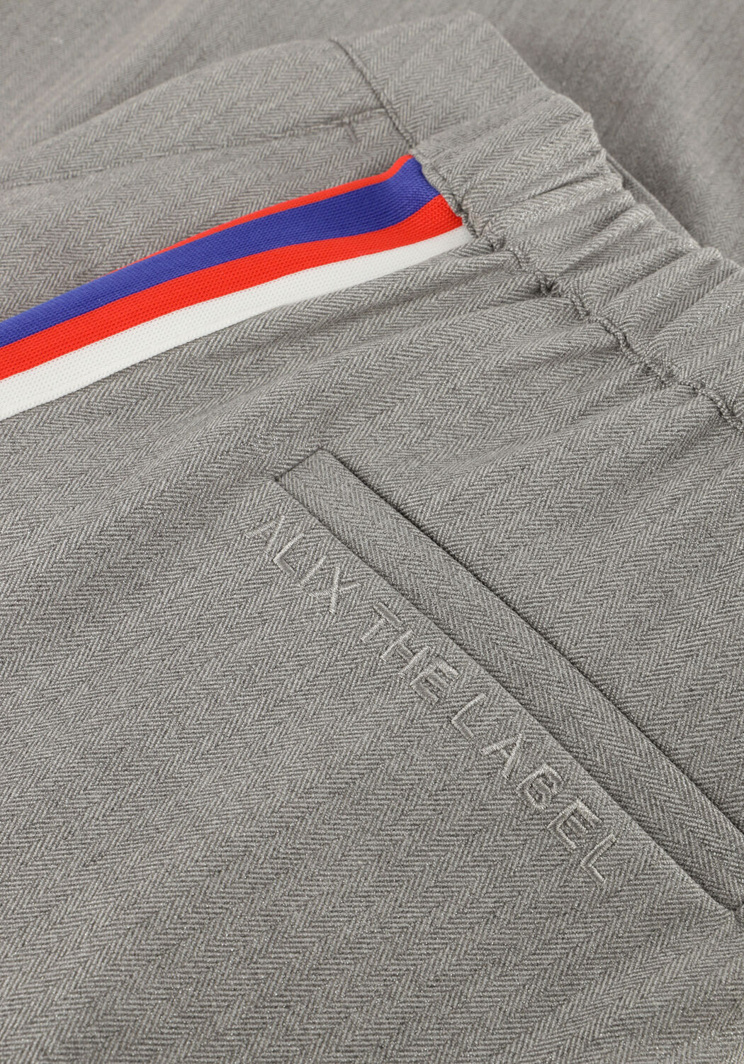 Graue ALIX THE LABEL Weite Hose LADIES WOVEN COATED HERRINGBONE PANTS - large