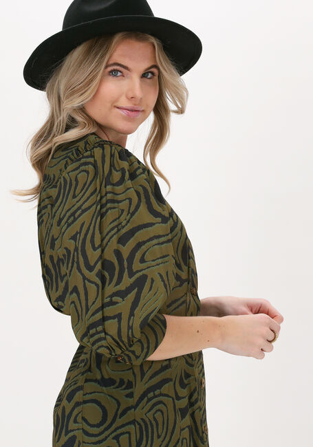 Grüne SCOTCH & SODA Minikleid PRINTED FITTED BUTTON-THROUGH - large
