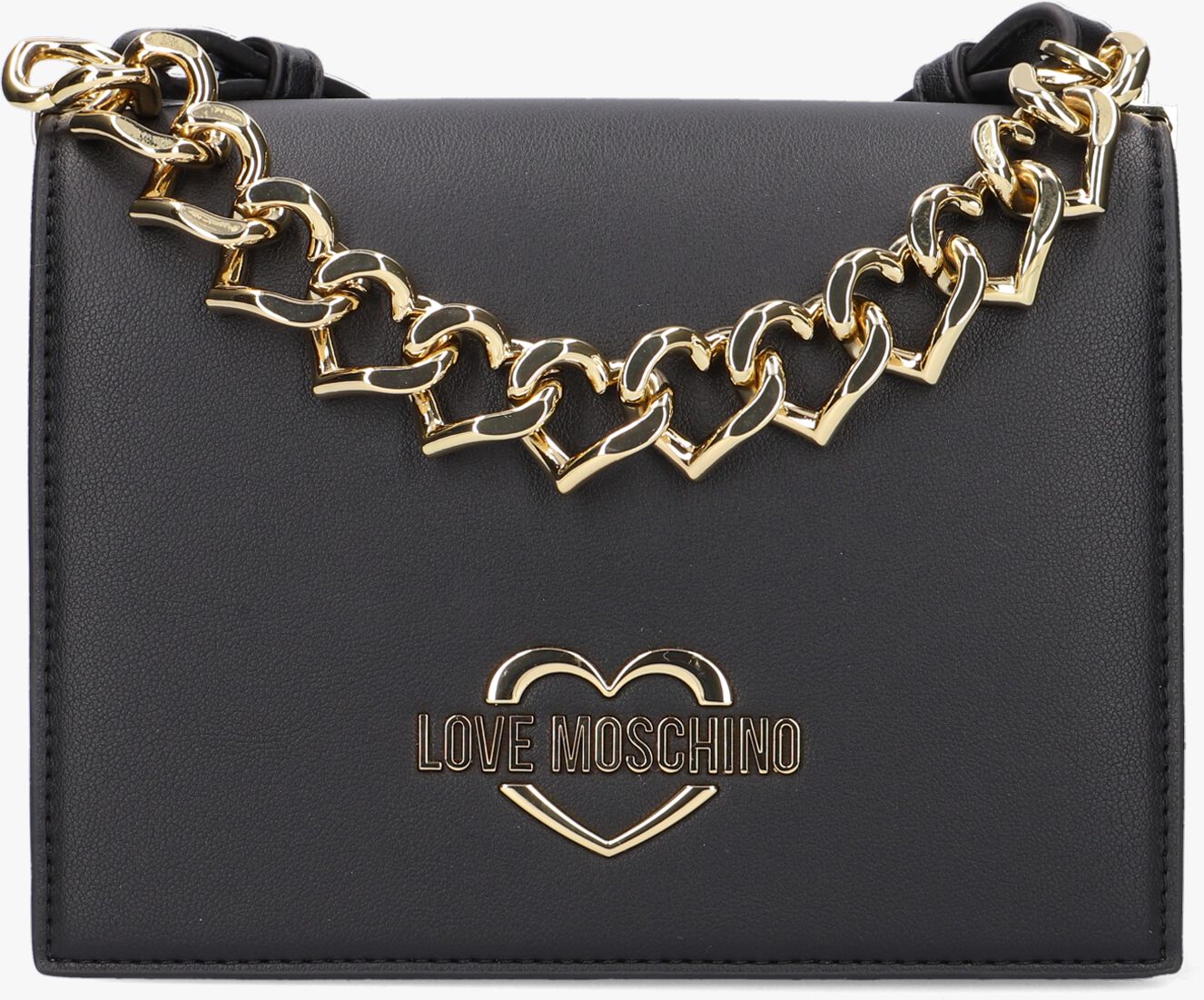 Schwarze LOVE MOSCHINO Umhängetasche HEART CHAIN 4196 | Omoda
