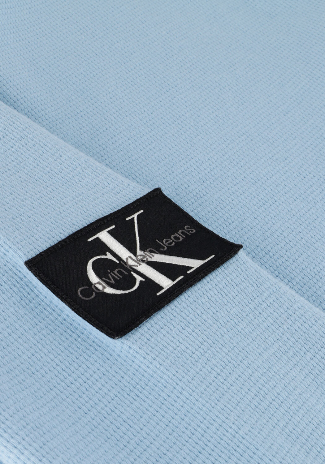 Hellblau CALVIN KLEIN Pullover BADGE WAFFLE LS TEE - large