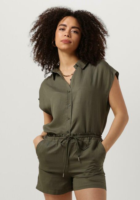 Olive ANOTHER LABEL Blusen BENOITE TENCEL SHIRT S/S - large