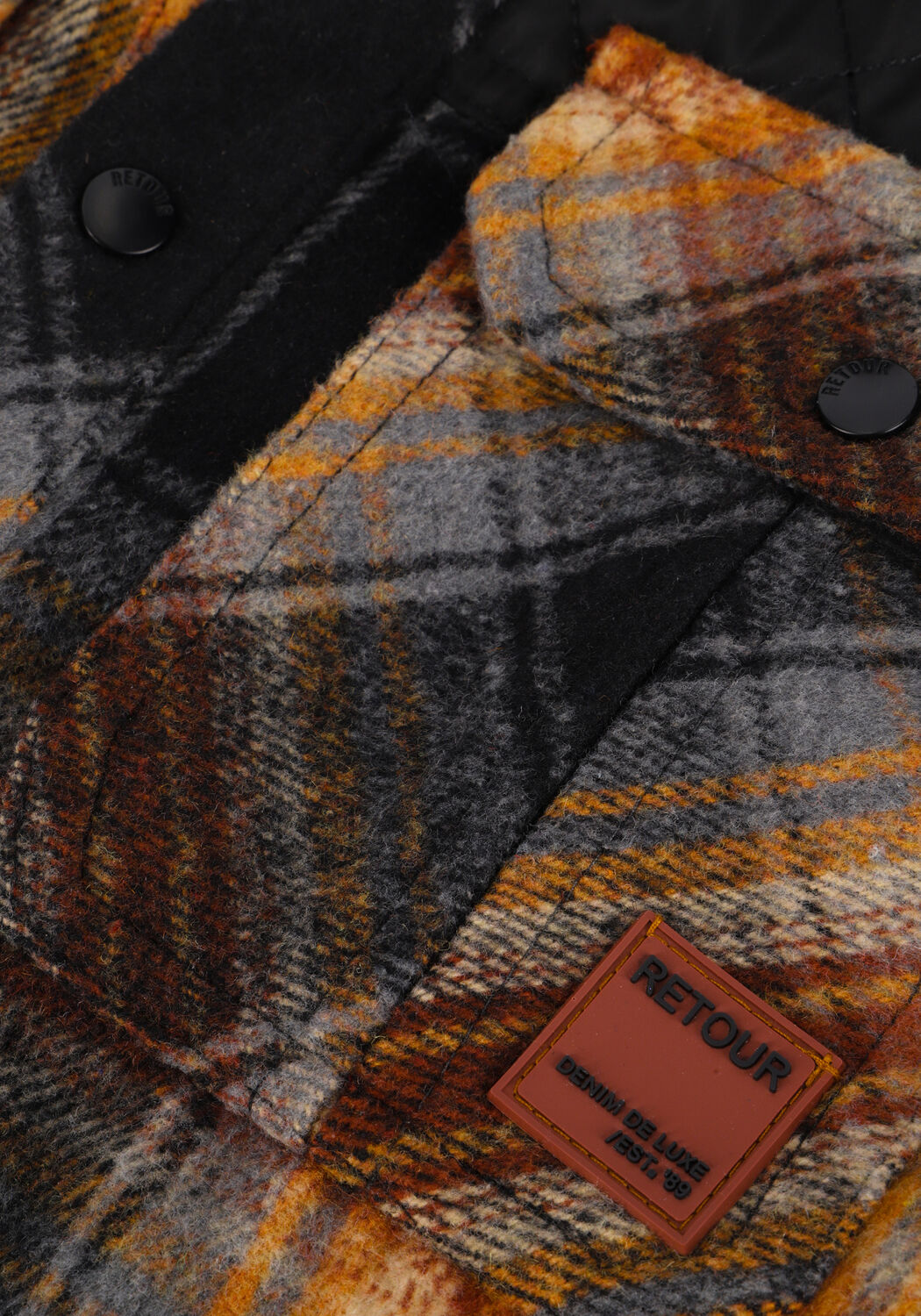 Braune RETOUR Casual-Oberhemd MATHEW - large