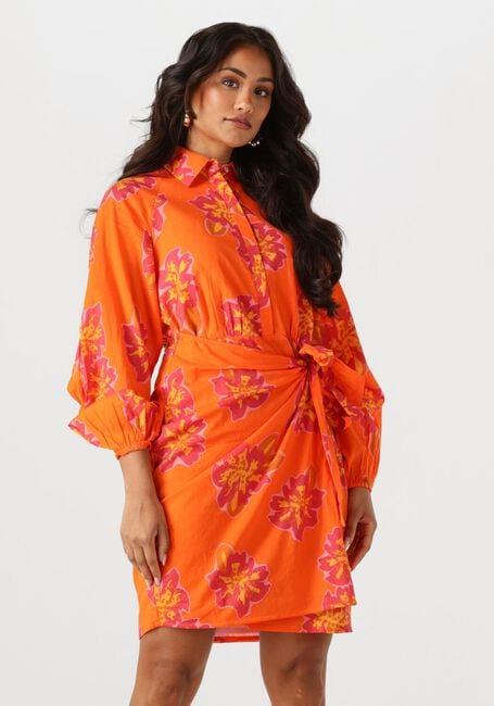 Orangene NOTRE-V Minikleid NV-FLEURETTE - large