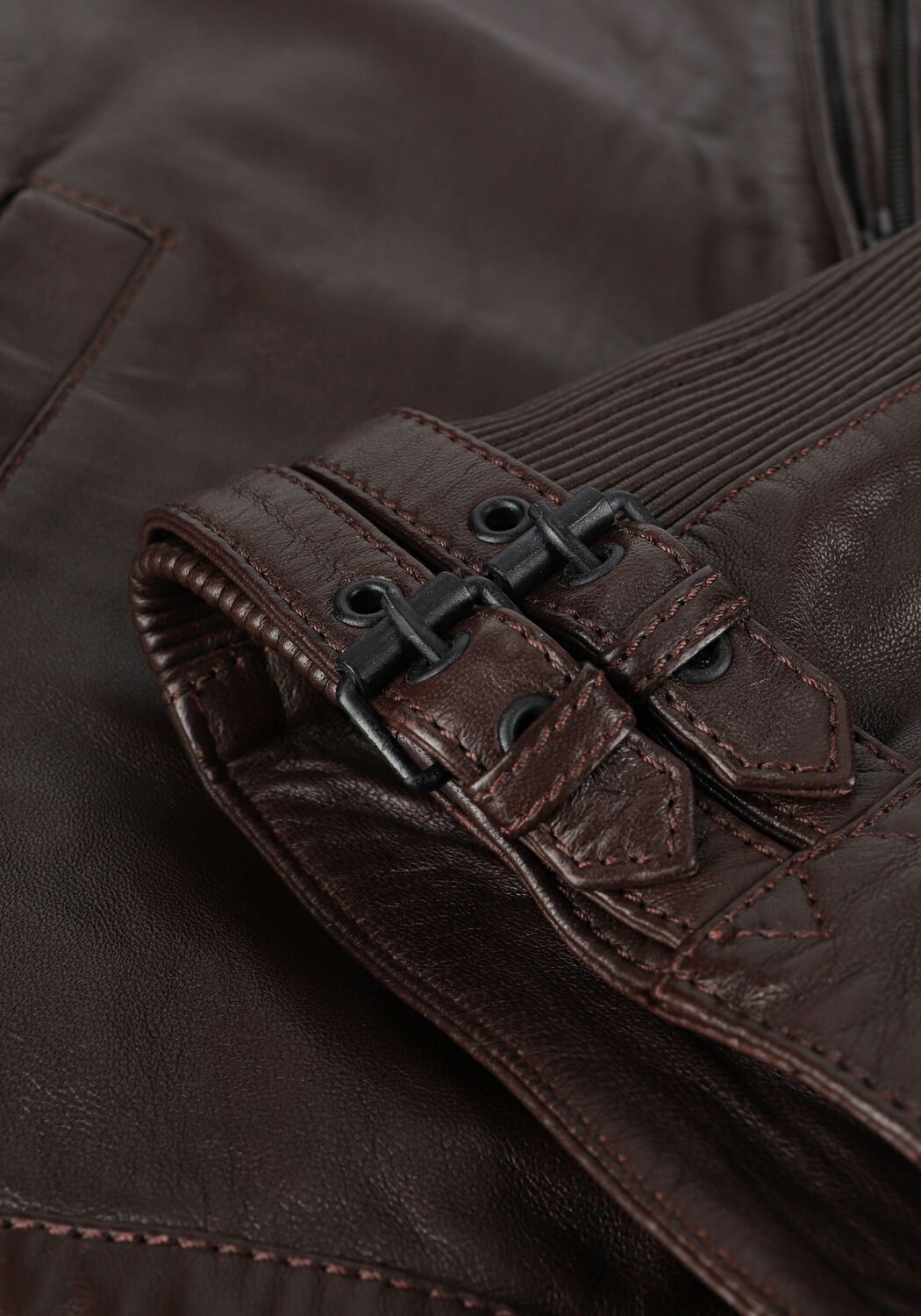 Braune VANGUARD Lederjack SHORT JACKET SHEEP VEG OILY - large