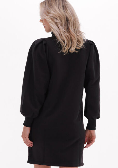 Schwarze SCOTCH & SODA Minikleid ZIPPED NECK SWEAT DRESS WITH PUFFED SLEEVES - large