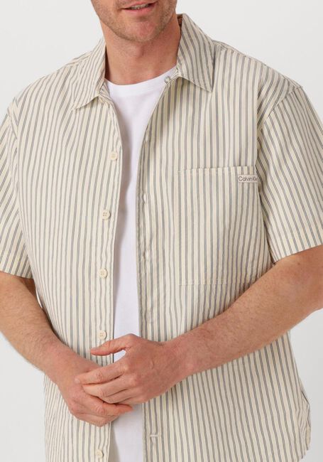 Beige CALVIN KLEIN Klassisches Oberhemd COTTON POPLIN S/S SHIRT - large