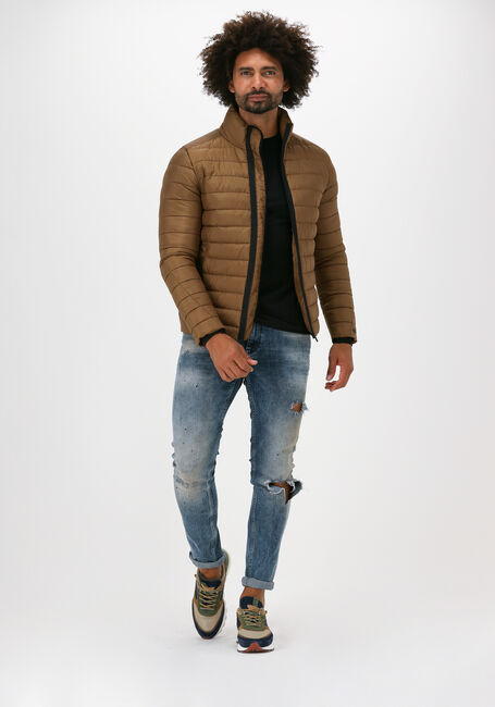 Khaki CAST IRON Wattierte Jack SHORT JACKET TAFFETAR CONVERTI - large