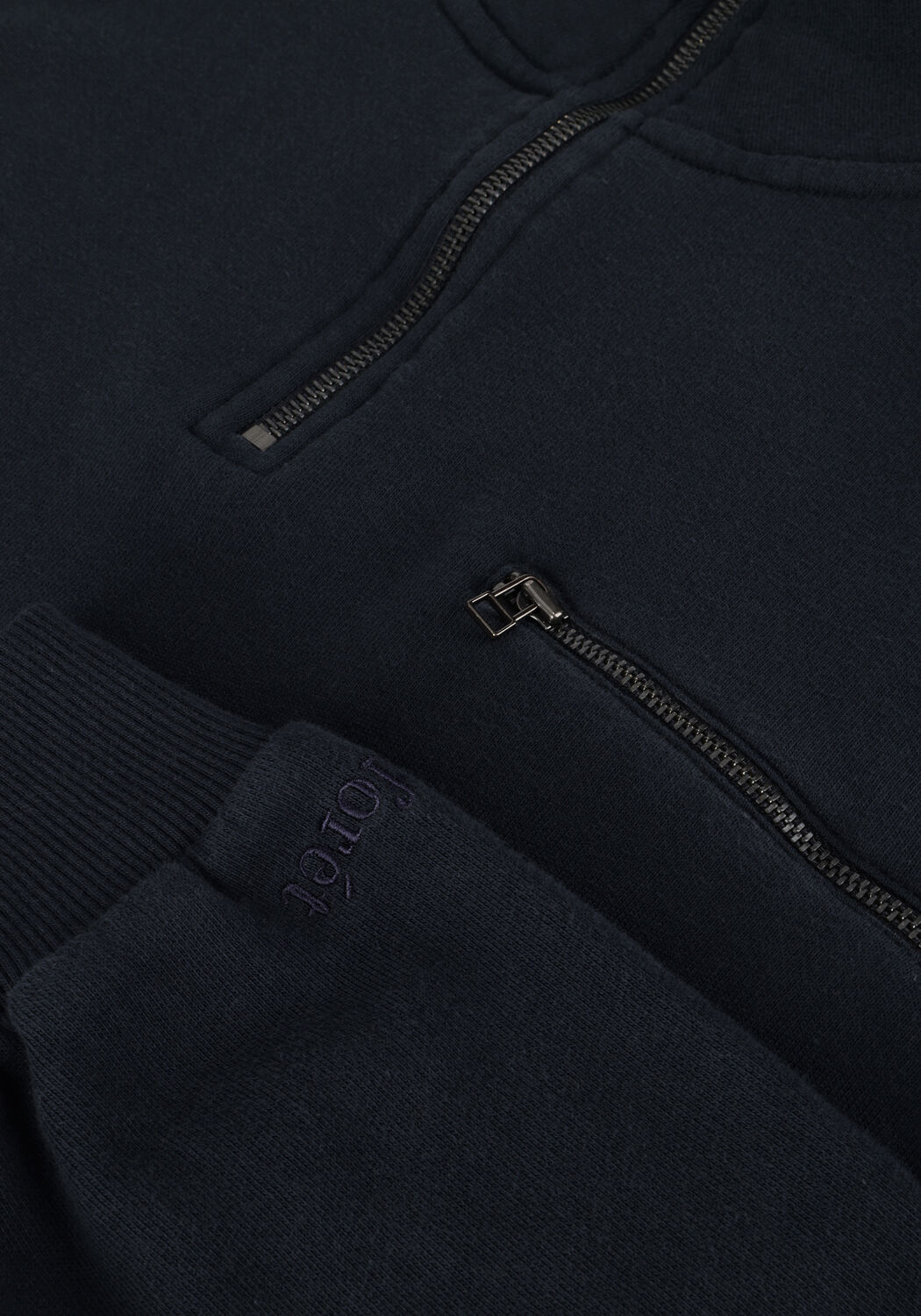 Dunkelblau FOR&Eacute;T Sweatshirt LOG HALF ZIP SWEATSHIRT - large