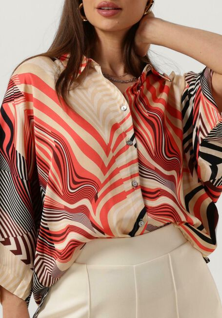Mehrfarbige/Bunte SUMMUM Blusen BLOUSE GEOMETRICAL STRIPES BLOUSE GEOMETRICAL STRIPES - large