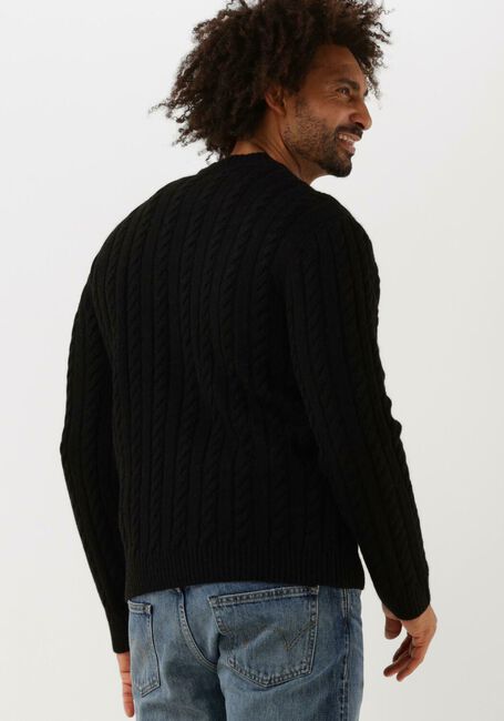 Schwarze EDWIN Pullover TWISTED CREW NECK SWEATER - large