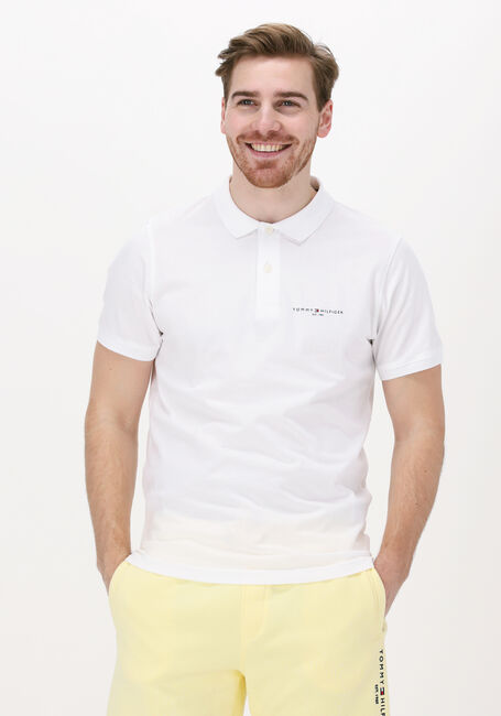 Weiße TOMMY HILFIGER Polo-Shirt CLEAN JERSEY SLIM POLO - large