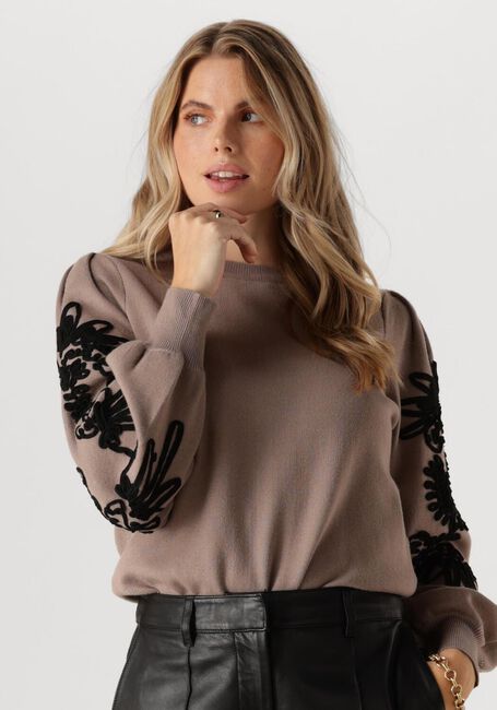 Beige OBJECT Pullover OBJJOANA L/S KNIT PULLOVER - large