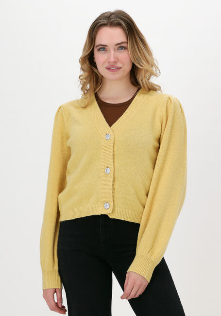 Gelbe OBJECT Strickjacke EVE NONSIA L/S SHORT CARDIGAN - large