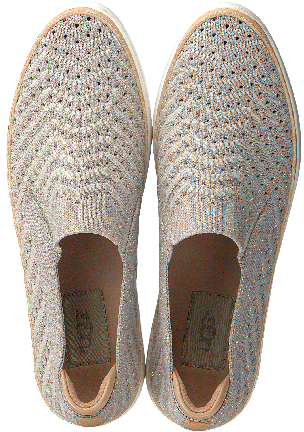 Beige UGG Slipper SAMMY CHEVRON METALLIC | Omoda