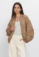 Camelfarbene ALIX THE LABEL Jack LADIES WOVEN PLISSE BOMBER