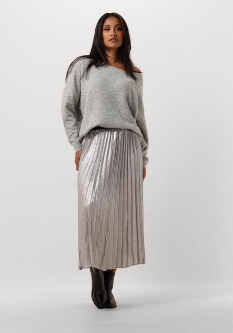 Weiße SUMMUM Midirock PLEATED SKIRT LAMEE METALLIC - large
