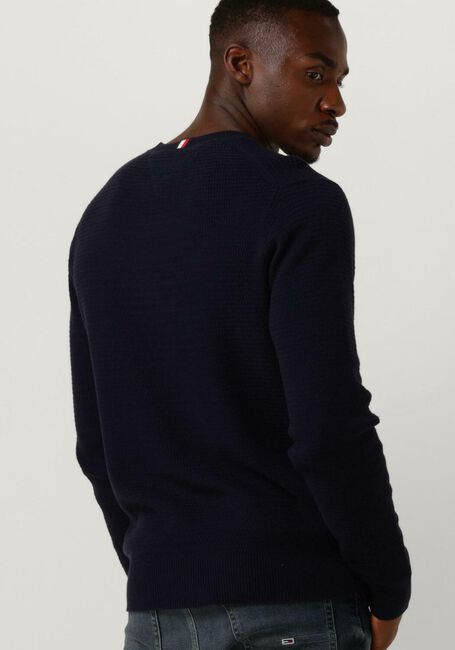 Dunkelblau TOMMY HILFIGER Sweatshirt INTERLACED STRUCTURE CREW NECK - large