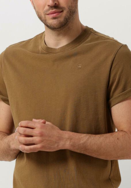 Camelfarbene G-STAR RAW T-shirt LASH R T S/S - large