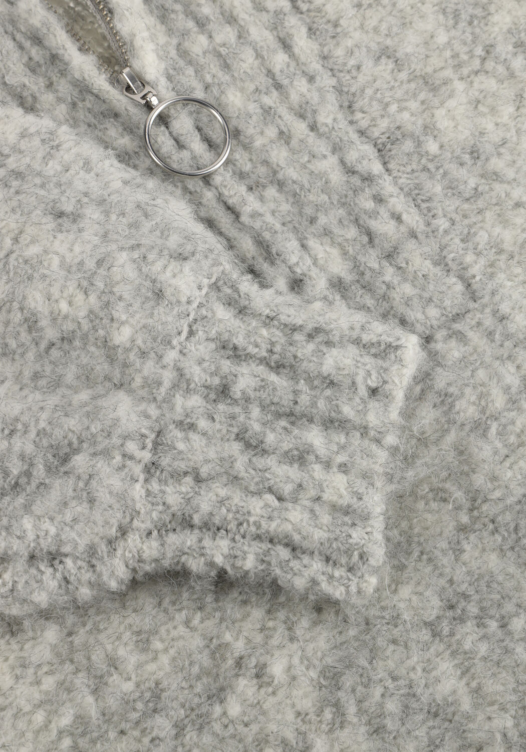 Hellgrau SIMPLE Pullover KNIT-BOUCLE-25-3 - large