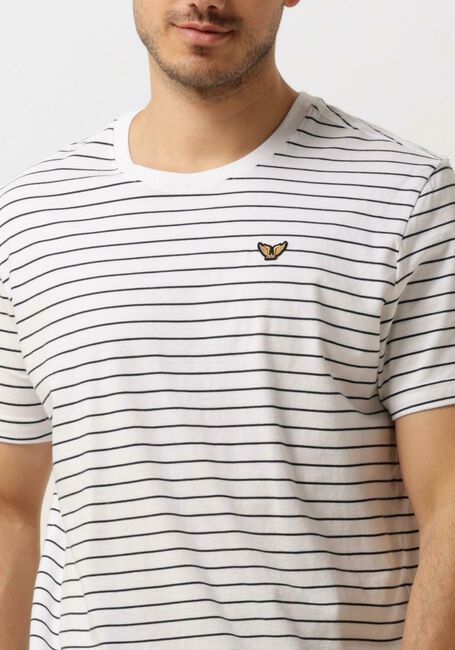 Ecru PME LEGEND T-shirt SHORT SLEEVE R-NECK YARN DYED STRIPE JERSEY - large